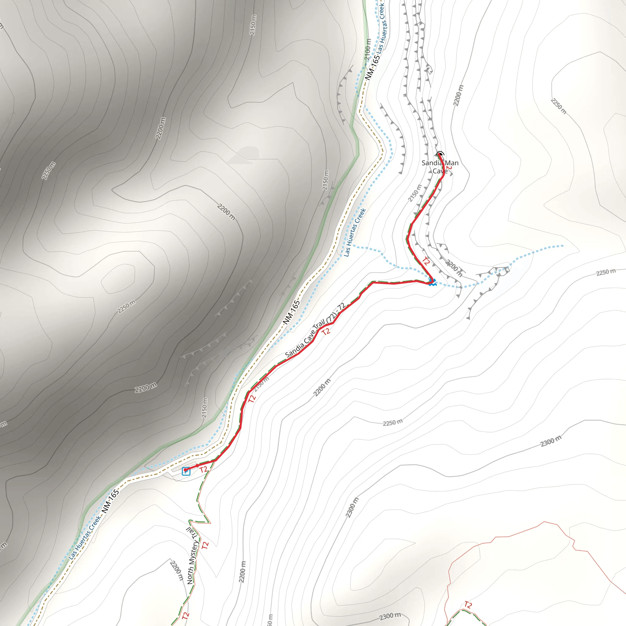 Sandia Cave Trail mobile static map
