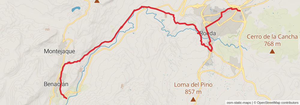 GR 249 Gran Senda de Málaga stage 26 Map