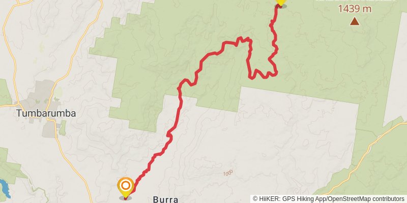 Hume And Hovell Track stage 13 Map