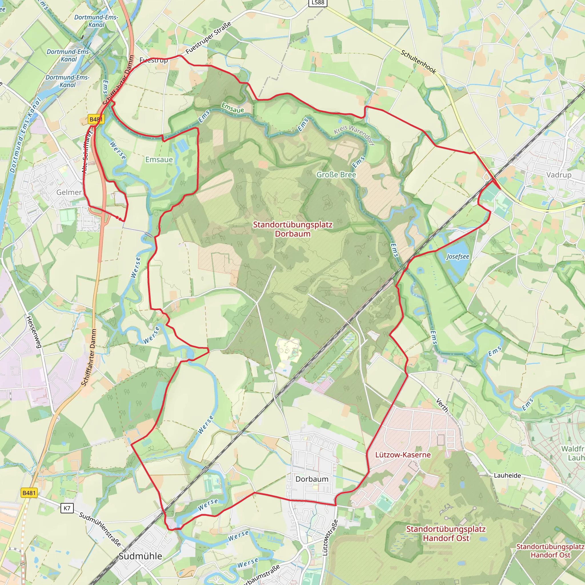 Standortubungsplatz Loop mobile static map