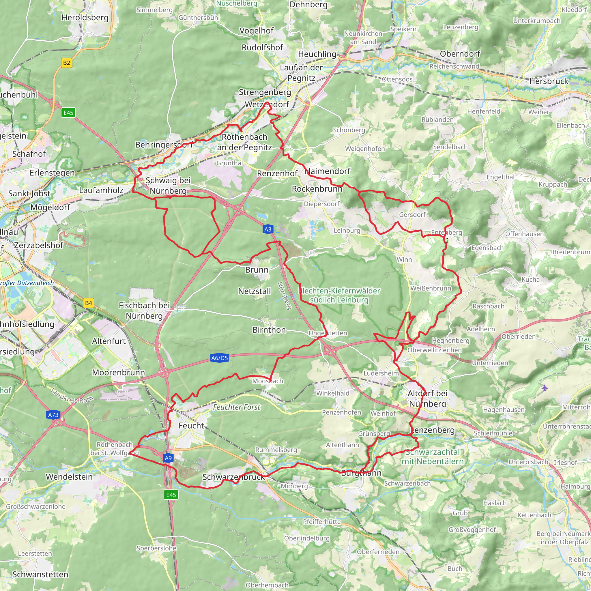 Fränkischer Dünenweg mobile static map