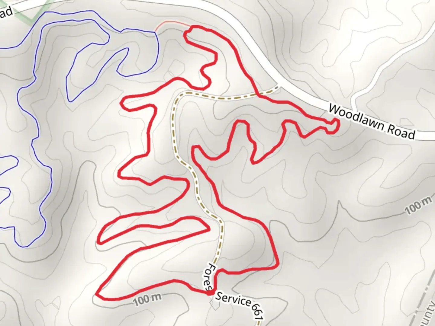 An image depicting the trail Big Rock Loop and its surrounding area.