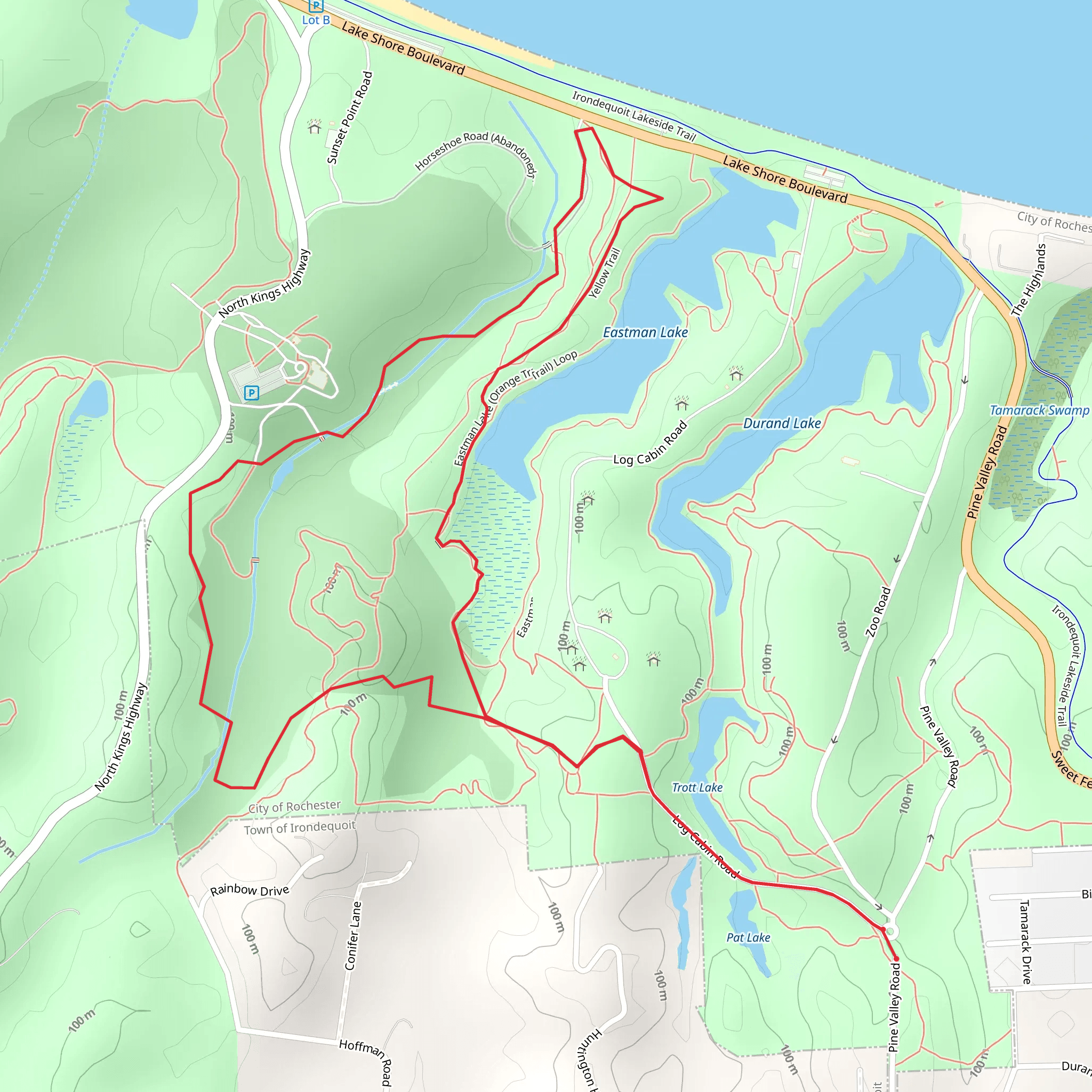 Trott Lake and Eastman Lake Loop mobile static map