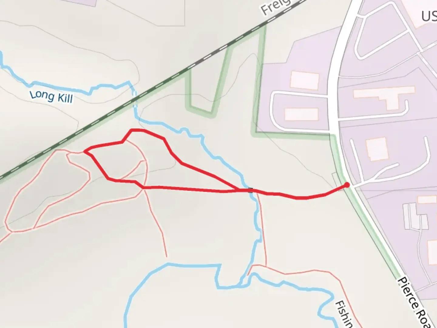 An image depicting the trail Long Kill Loop Trail - Orange and its surrounding area.