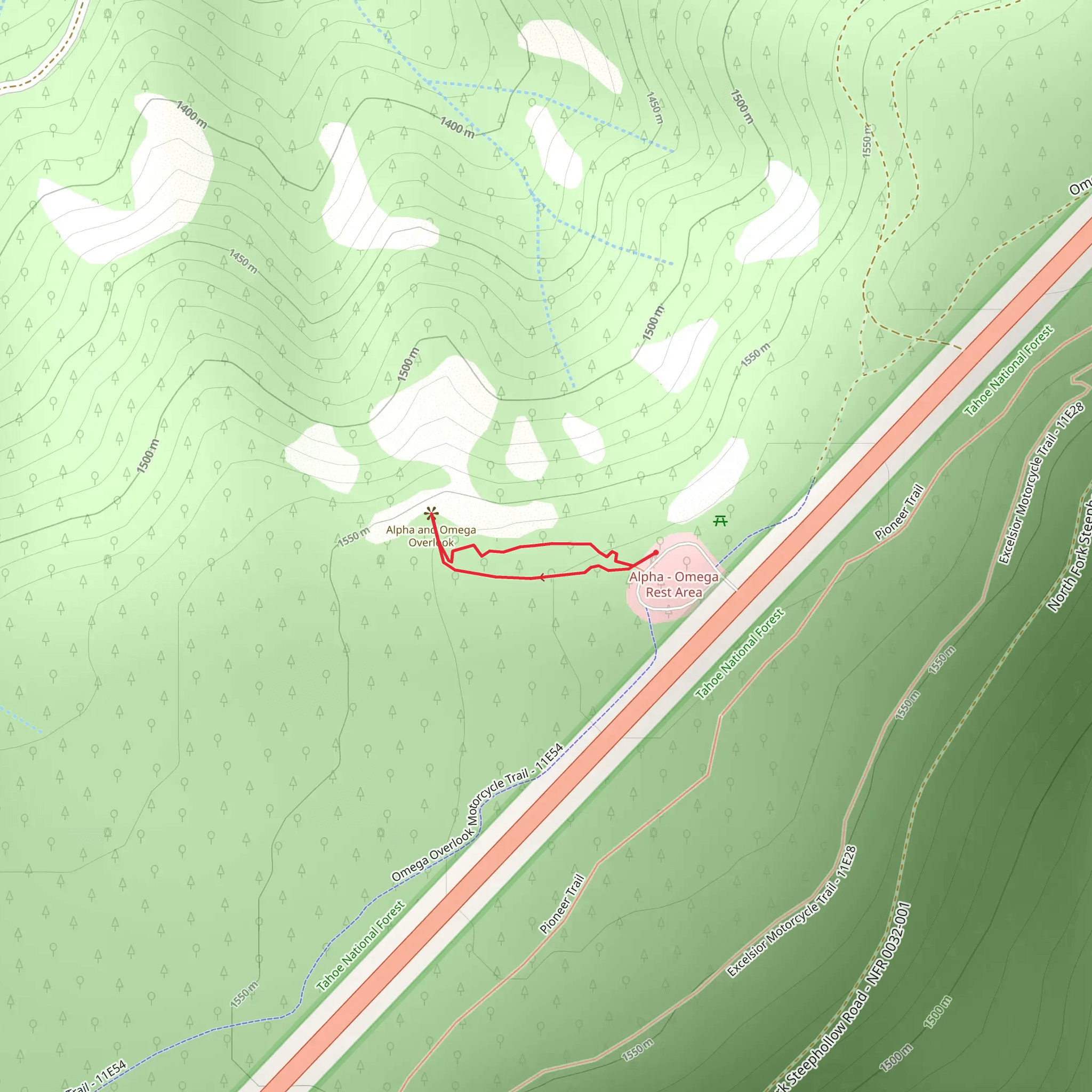 Omega Road Loop mobile static map