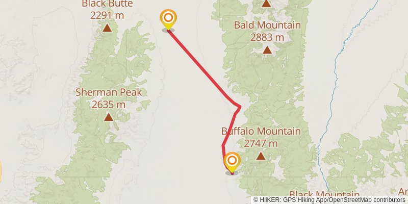 American Discovery Trail North Route stage 342 Map
