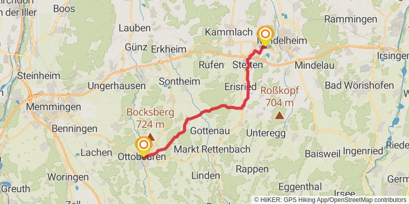 Crescentia - Pilgerweg stage 3 Map