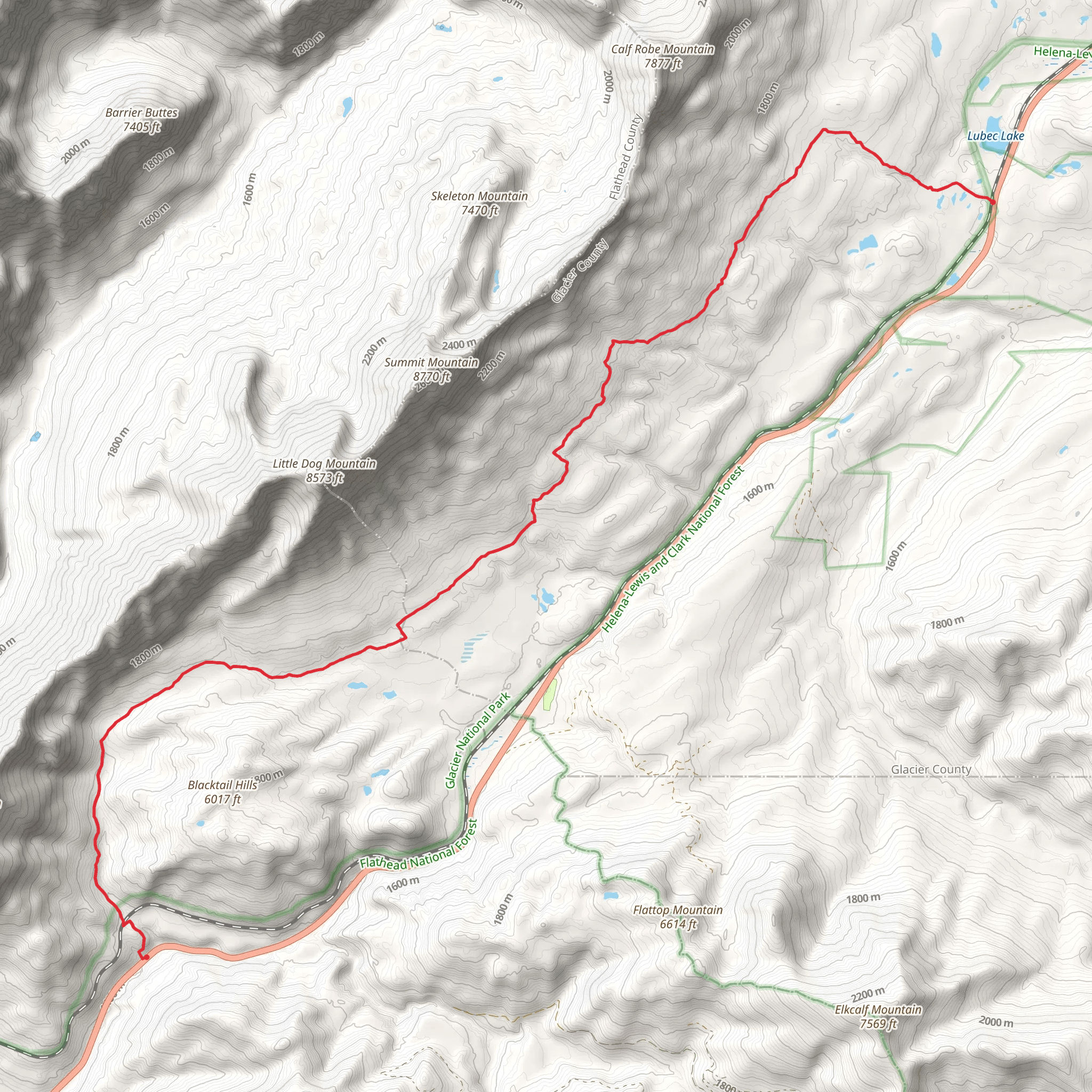 Autumn Creek South Trail via Fireband Pass Trail mobile static map