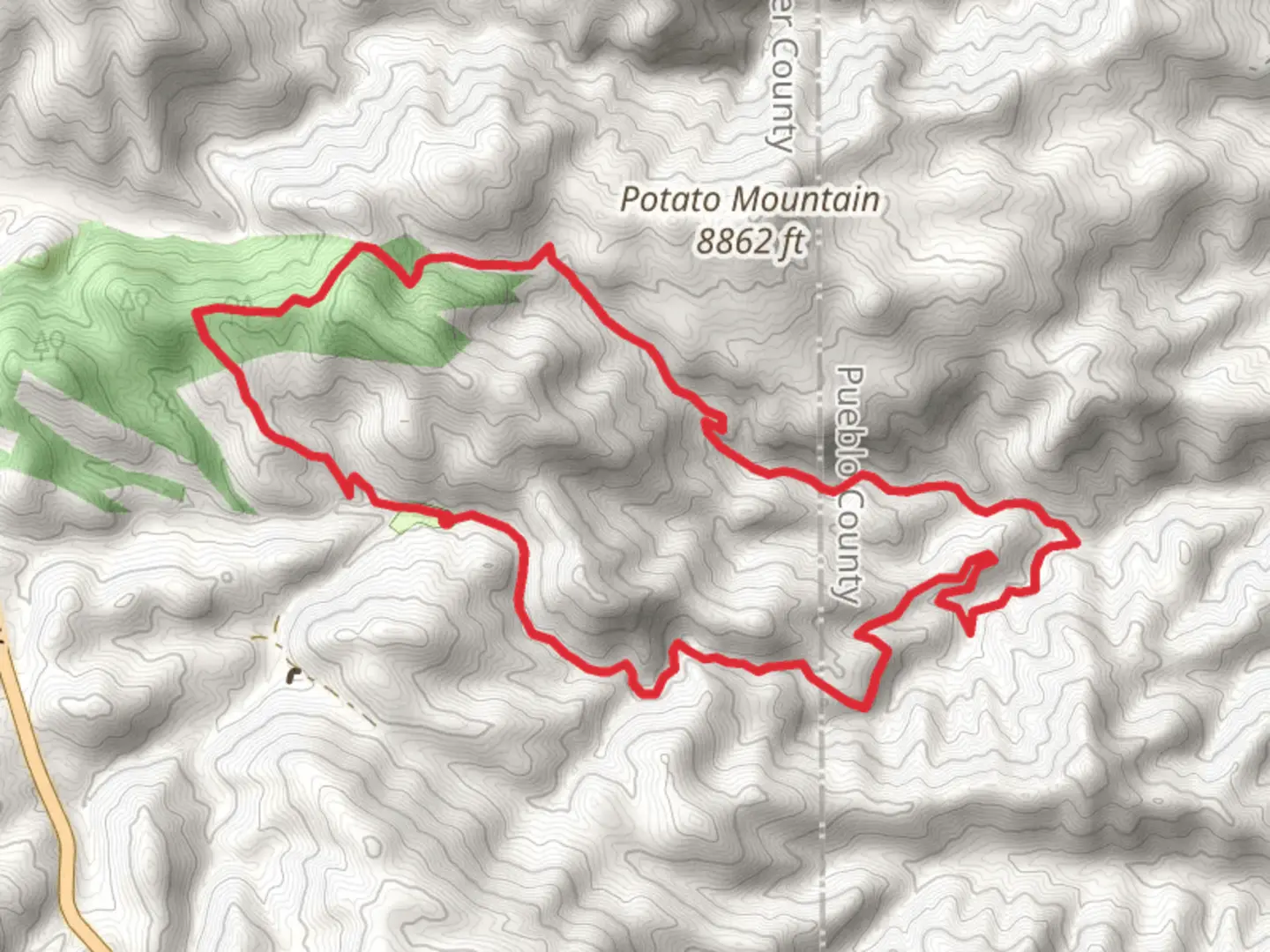 An image depicting the trail Squirrel Creek and Dome Rock Loop and its surrounding area.
