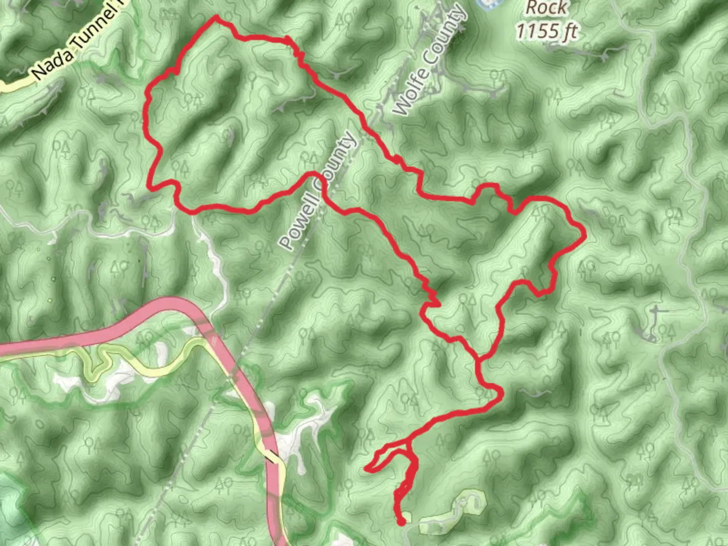 An image depicting the trail Rough, Buck and Hidden Arch Loop Trail and its surrounding area.