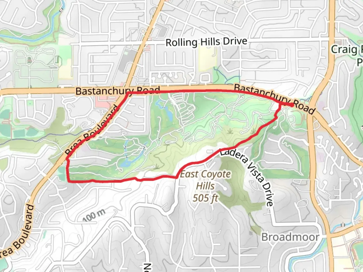 An image depicting the trail Panorama and East Coyote Hills Loop Trail and its surrounding area.
