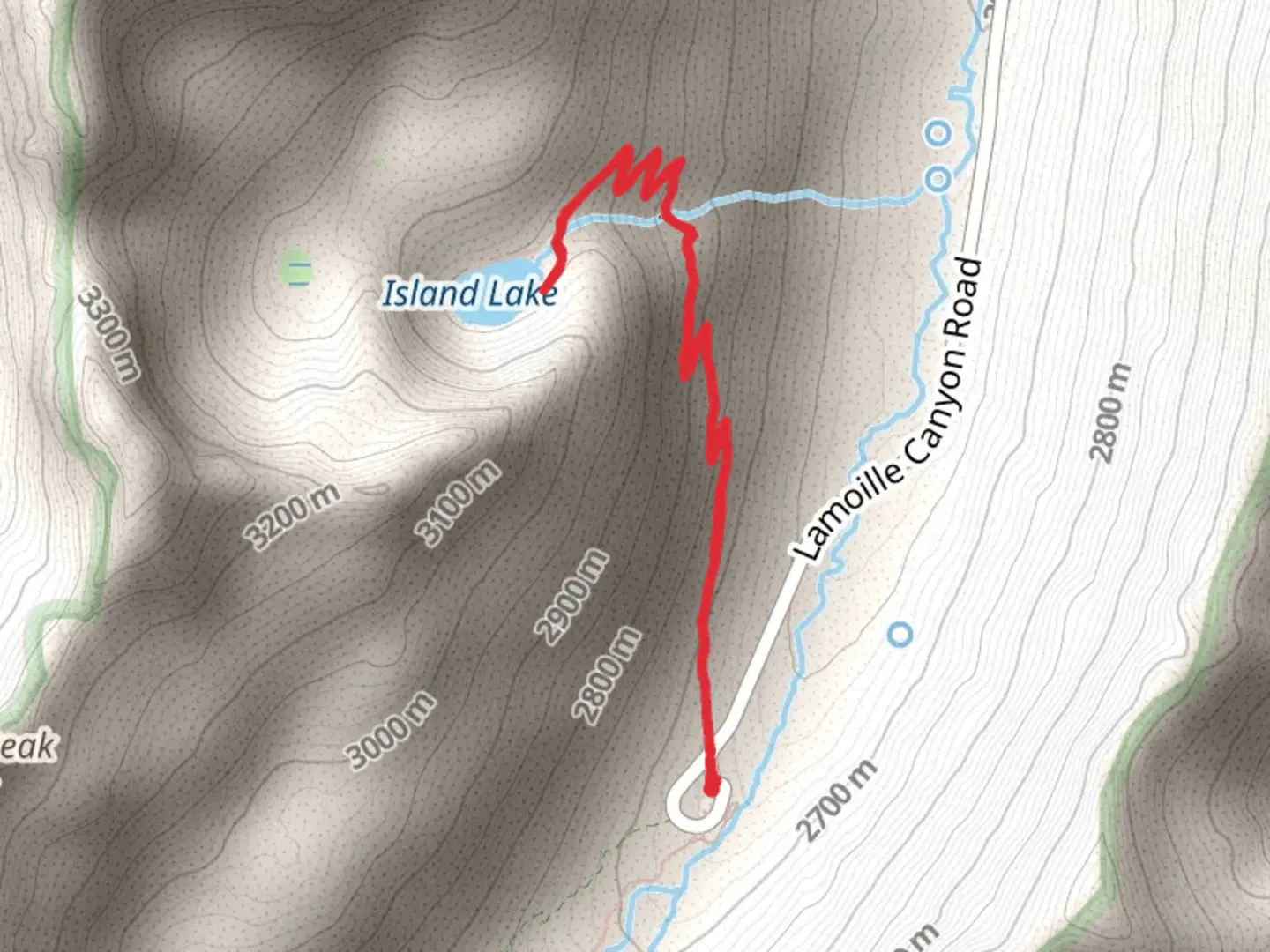 An image depicting the trail Island Lake Trail and its surrounding area.