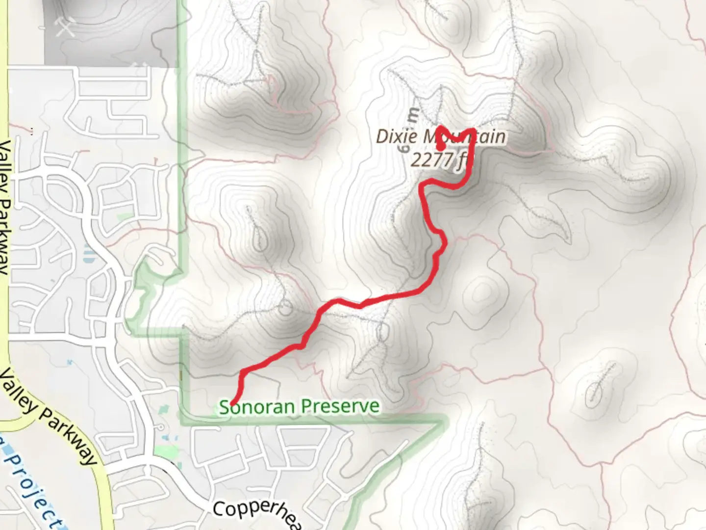 An image depicting the trail Dixie Mountain and its surrounding area.