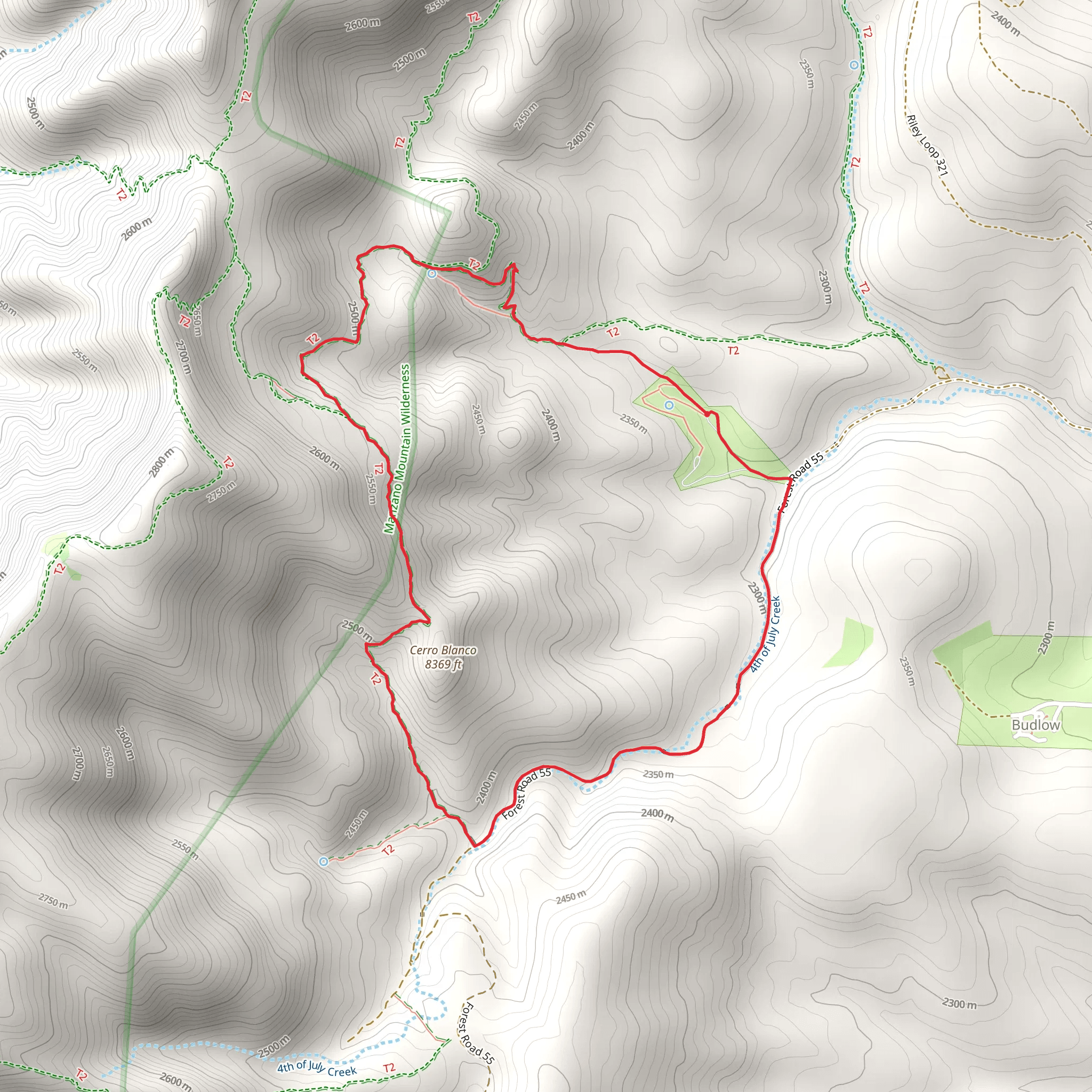 Fourth of July Loop Trail mobile static map