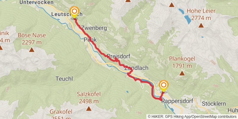 Alpe - Adria Trail stage 9 Map