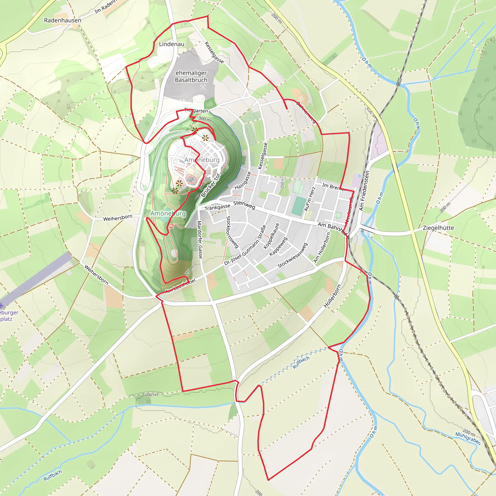 Amöneburg and Burgruine Amöneburg Loop via Amanaburch Tour mobile static map