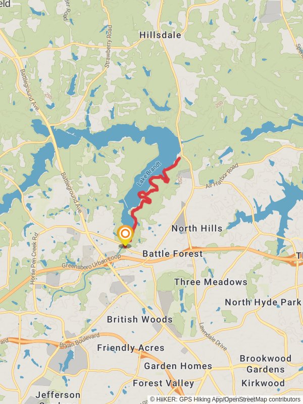 Nat Greene Trail - Lake Brandt