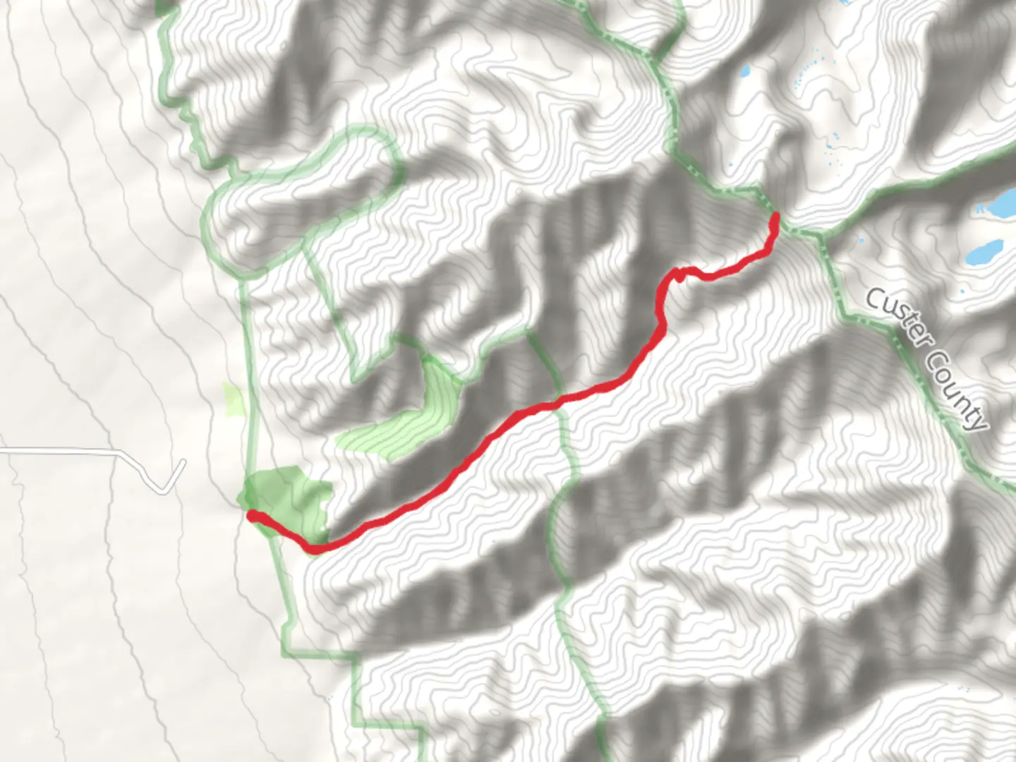 An image depicting the trail Garner Creek Trail and its surrounding area.