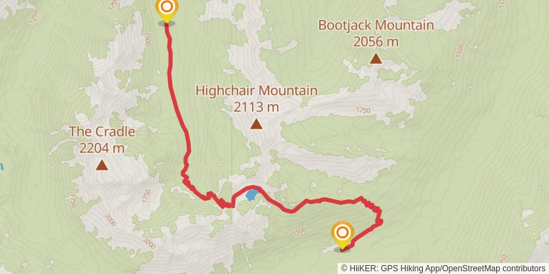 Snowall Cradle Trail stage 3 Map