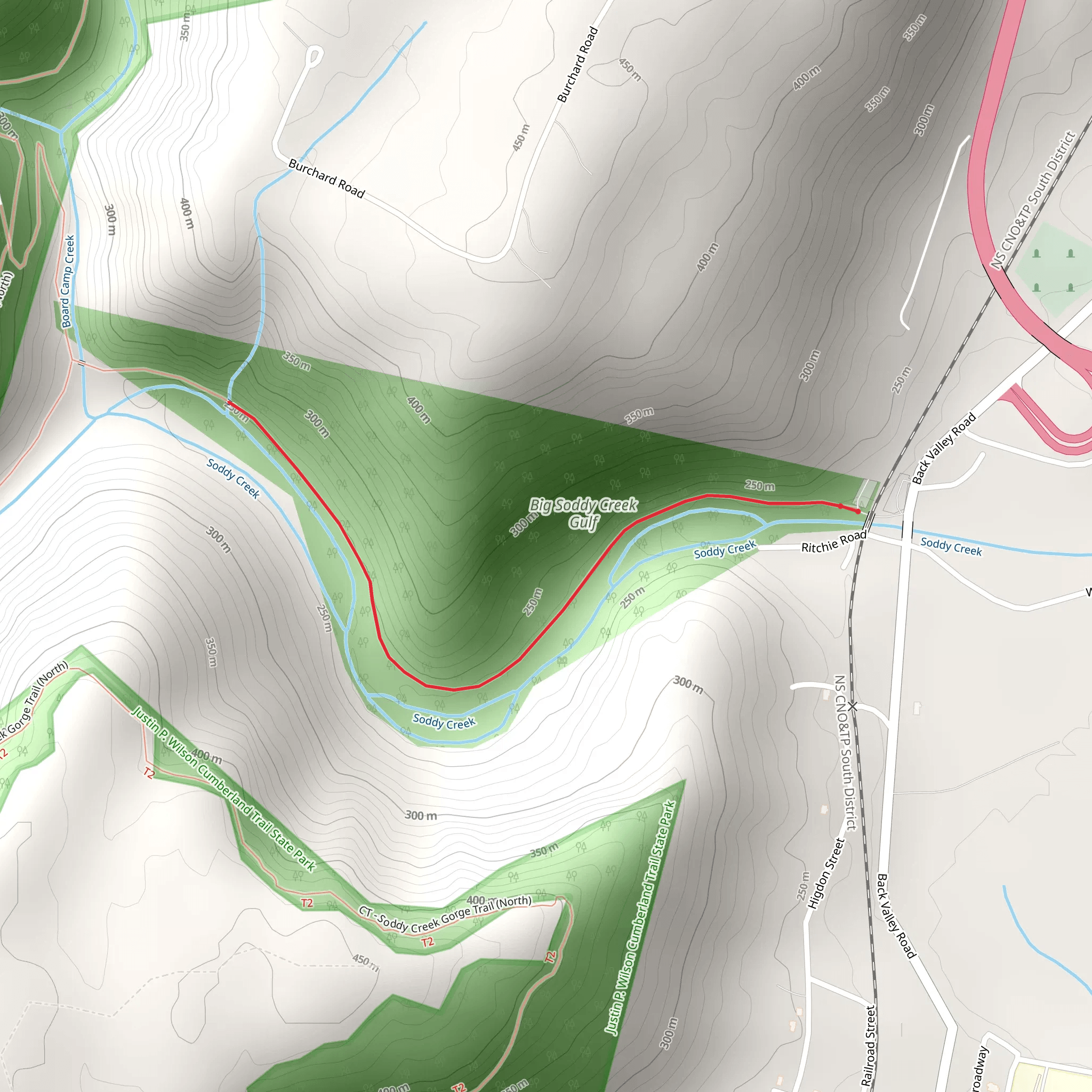 Soddy Creek from Ratledge Road mobile static map