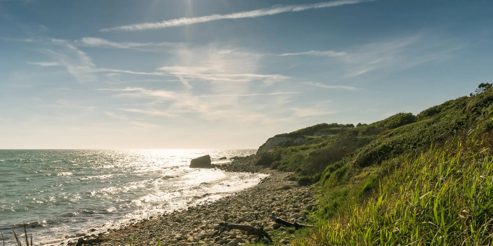 An image depicting the trail Shedding light on the tip of the Wight Walk and its surrounding area.