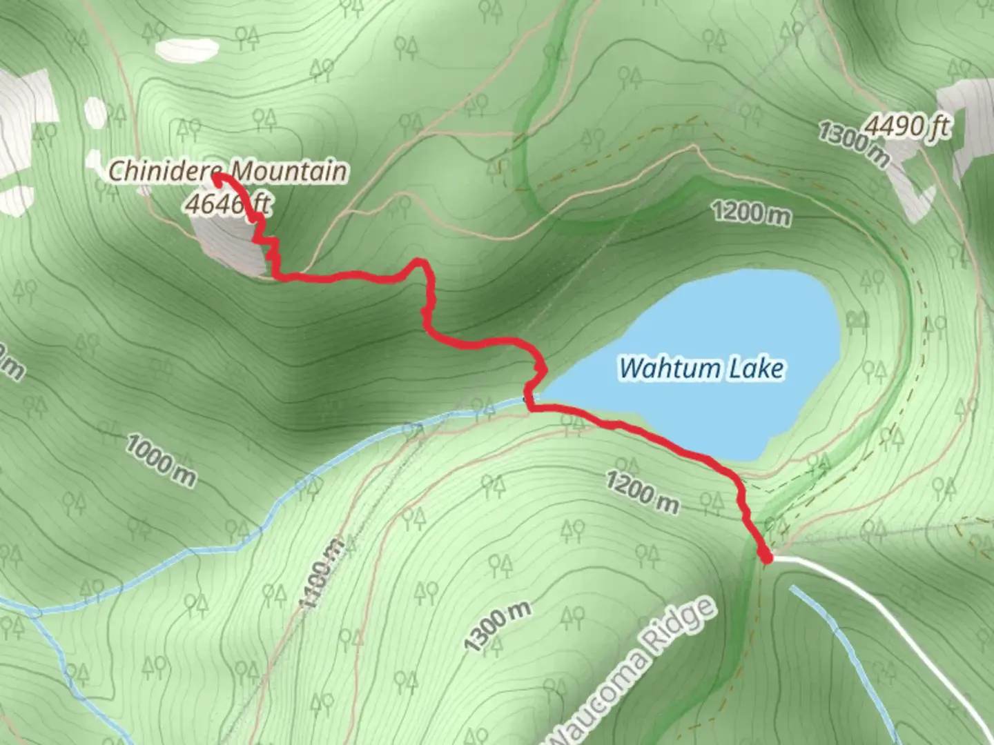 An image depicting the trail Chinidere Mountain Trail Via Pacific Crest National Scenic Trail and its surrounding area.