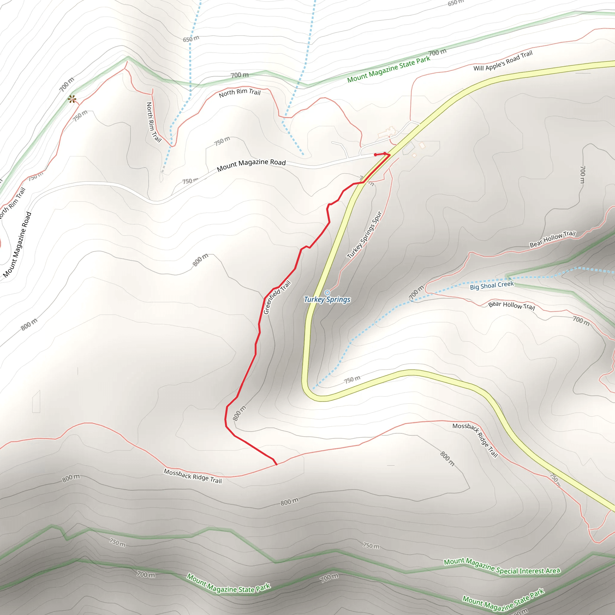 Greenfield Trail mobile static map