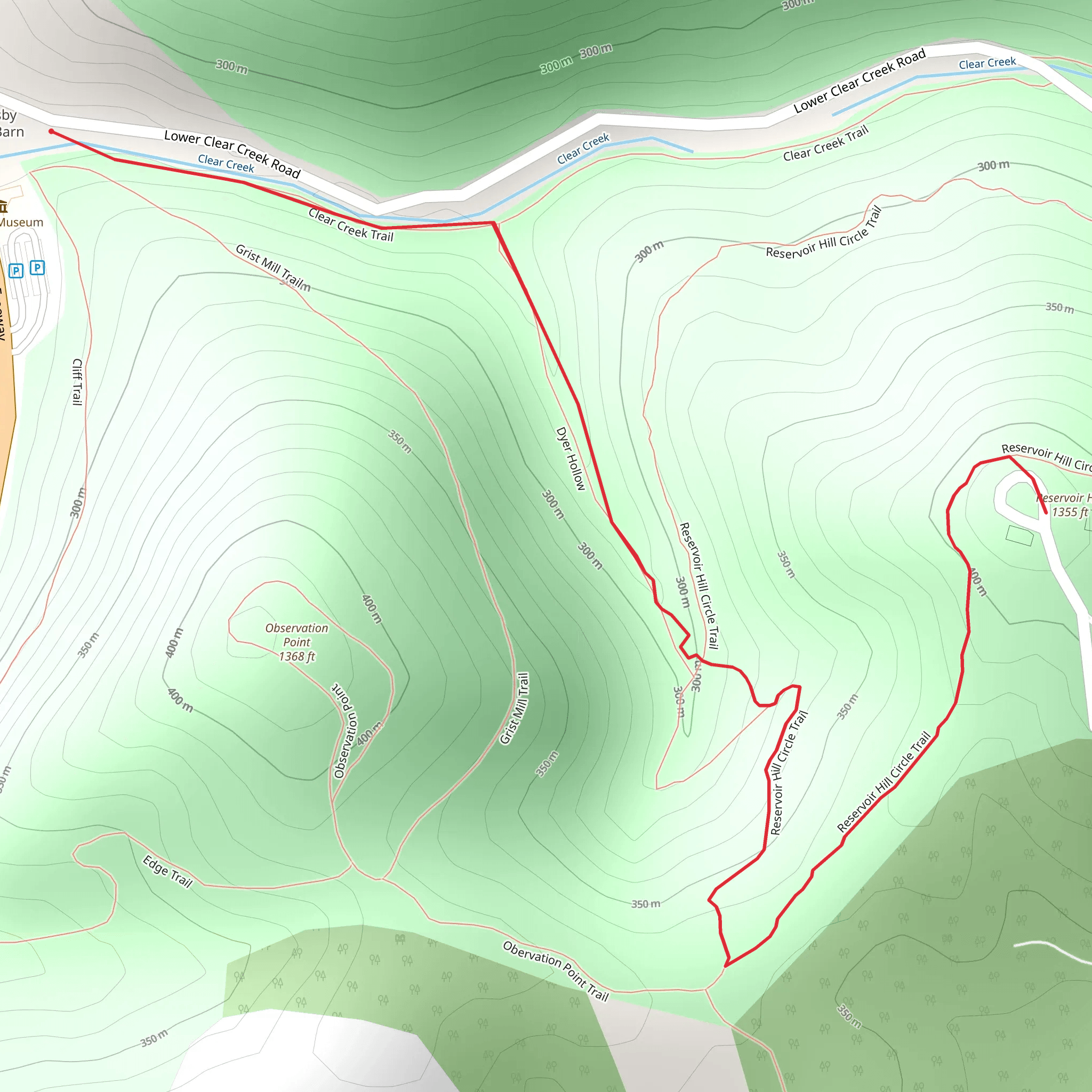 Reservoir Hill via Reservoir Hill Trail mobile static map