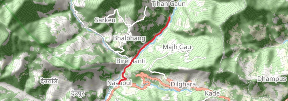 Annapurna Base Camp Trek stage 9 Map