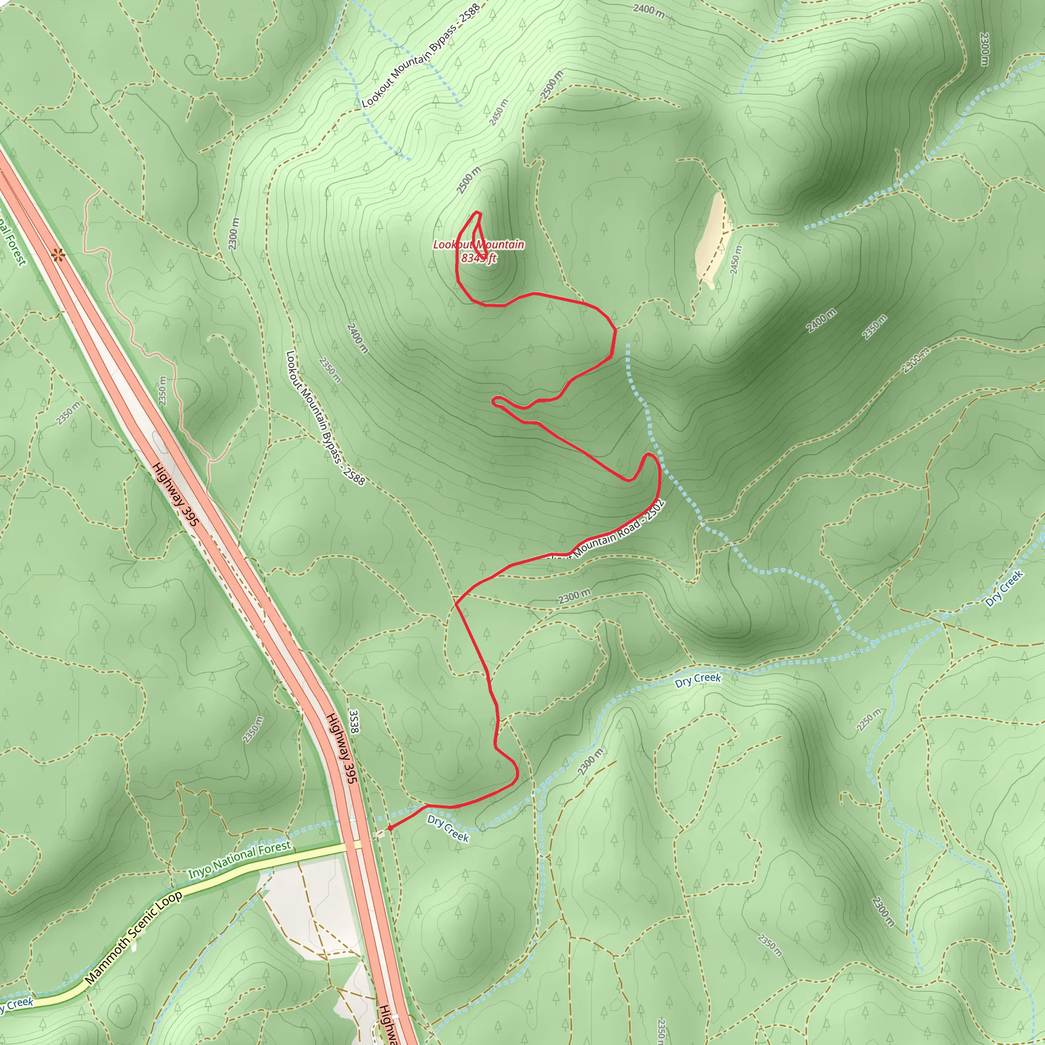 Lookout Mountain via Lookout Mountain Road mobile static map