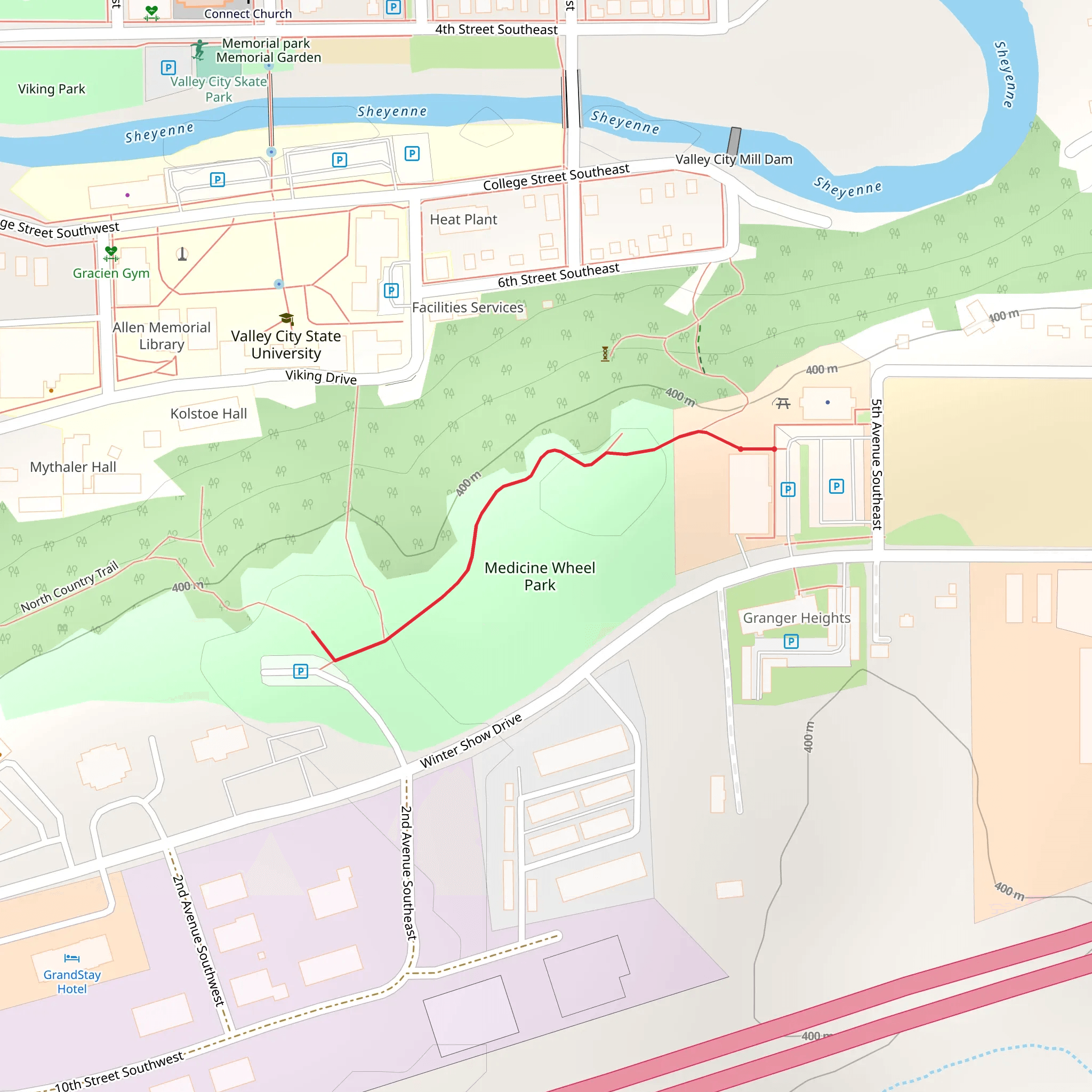 Medicine Wheel Park Walk mobile static map