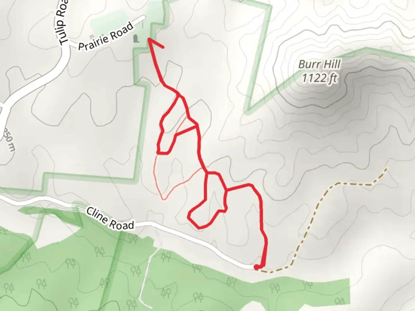 An image depicting the trail Lynx Prairie Trail Loop and its surrounding area.