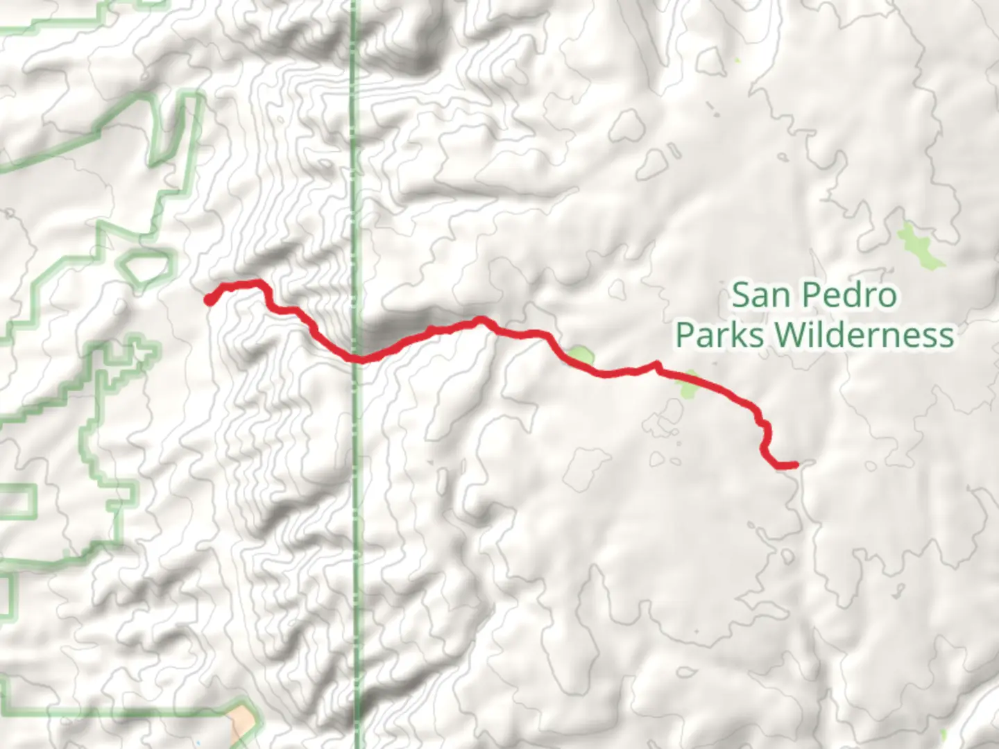 An image depicting the trail Anastacio Trail via CDT and its surrounding area.