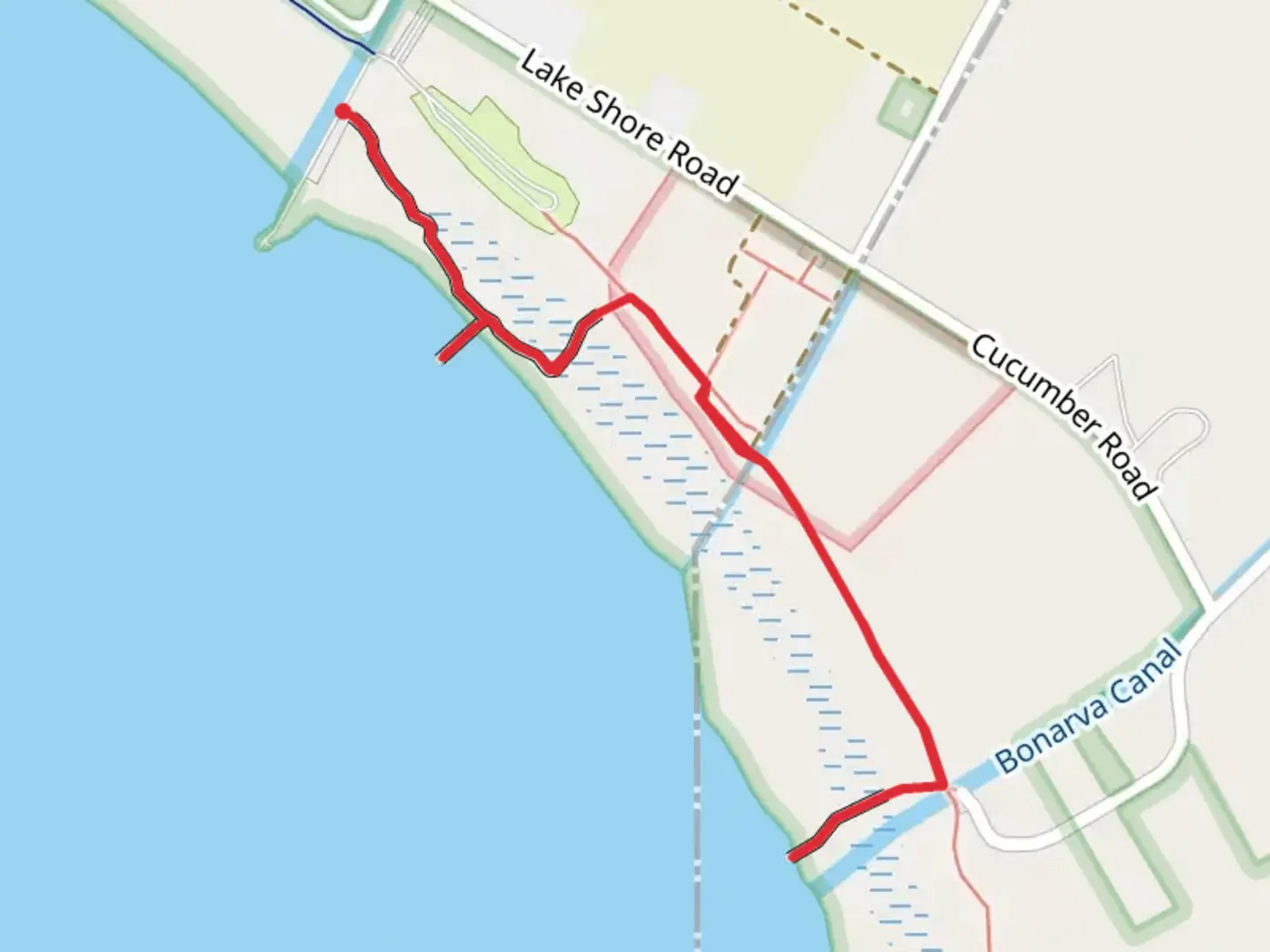 An image depicting the trail Bee Tree Trail and its surrounding area.