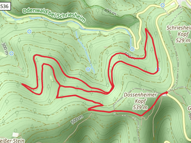 Rundwanderweg Wilhelmsfeld - Dollenschlag Weg mobile static map