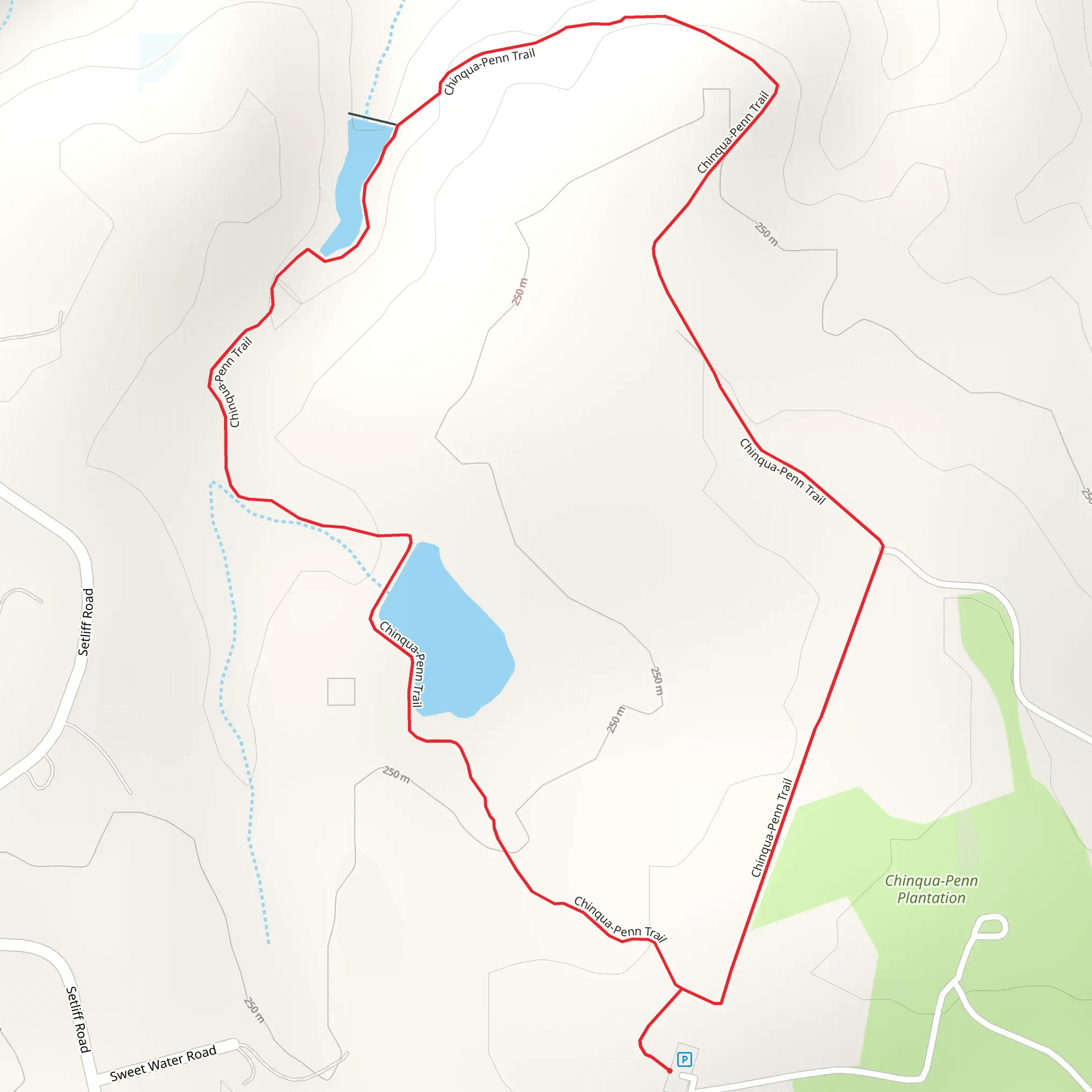 Chinqua-Penn Loop Trail mobile static map