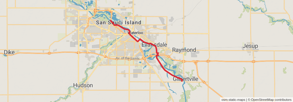 American Discovery Trail - Iowa stage 13 Map