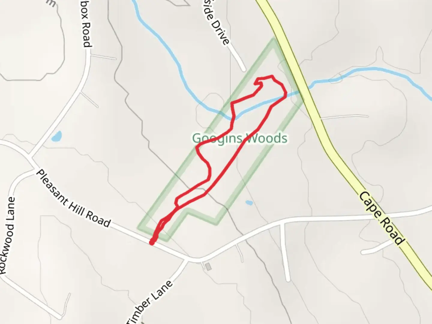 An image depicting the trail Pleasant Hill Road Loop and its surrounding area.