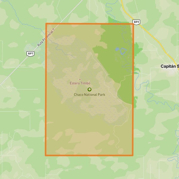Chaco National Park mobile static map