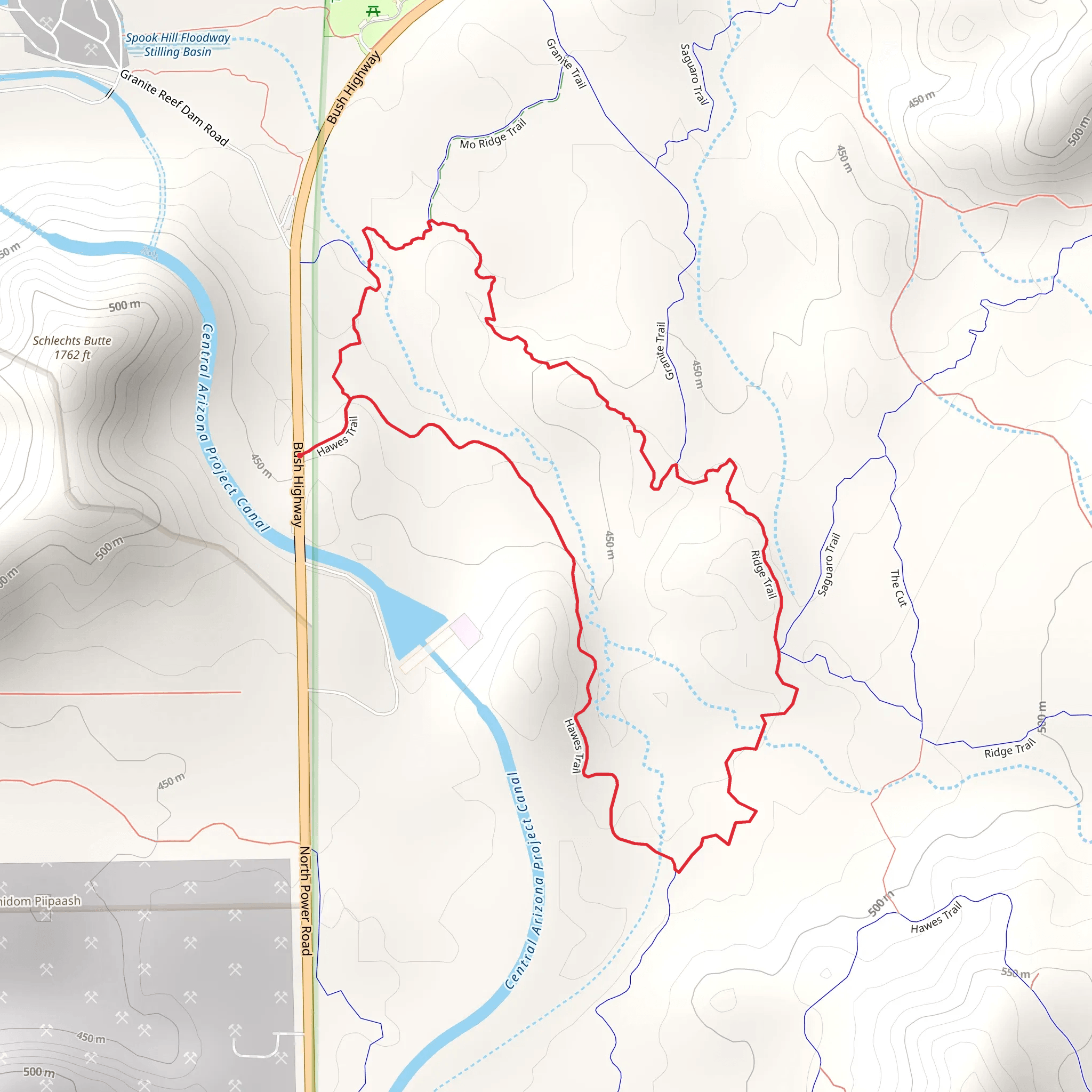 Ridge - Hawes Loop Trail mobile static map