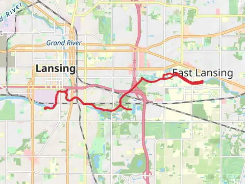 River Point Park, Potter Park, Crego Park and Kircher Park via Lansing River Trail