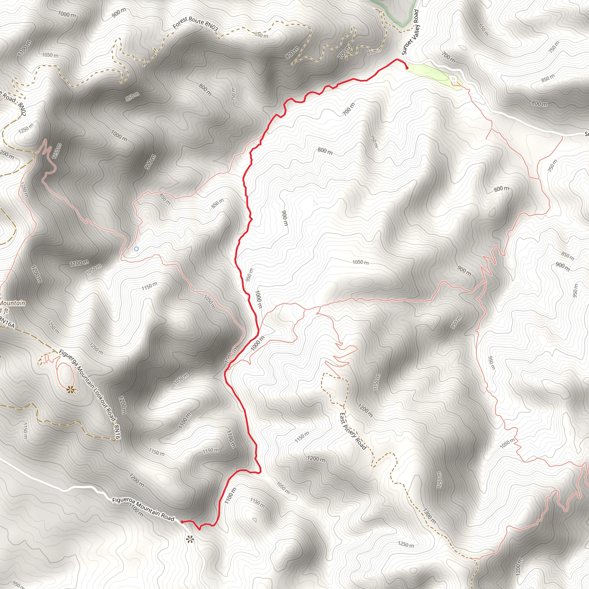 Fir Canyon Davy Brown Trail mobile static map