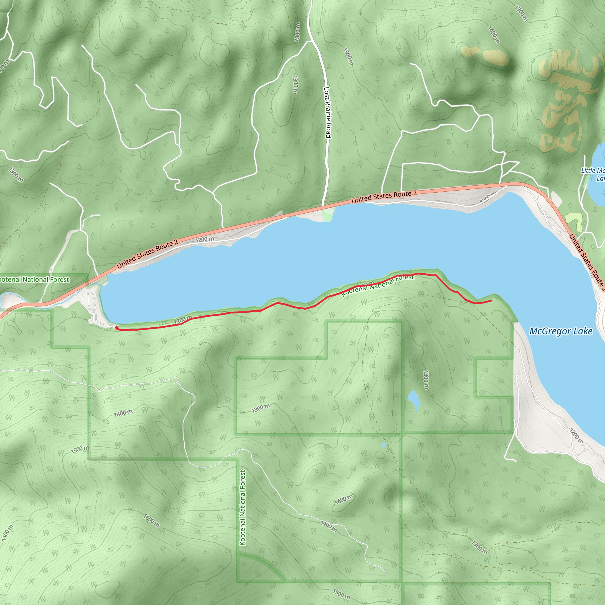 McGregor Shoreline Trail mobile static map
