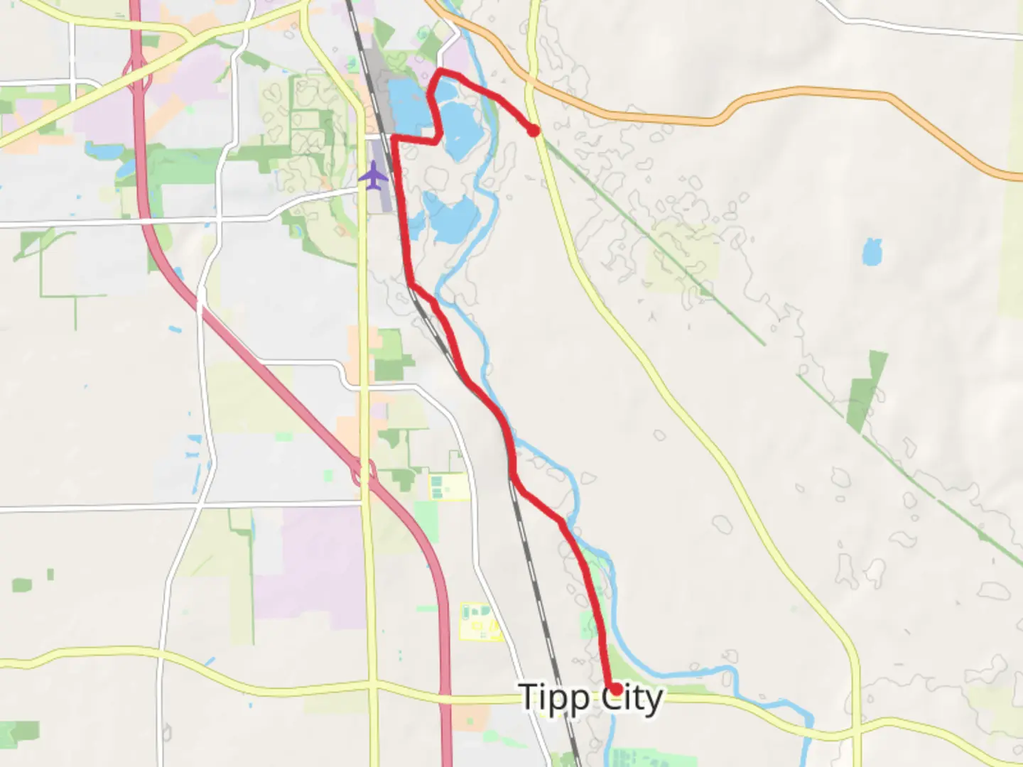 An image depicting the trail Great Miami River via NCT and its surrounding area.