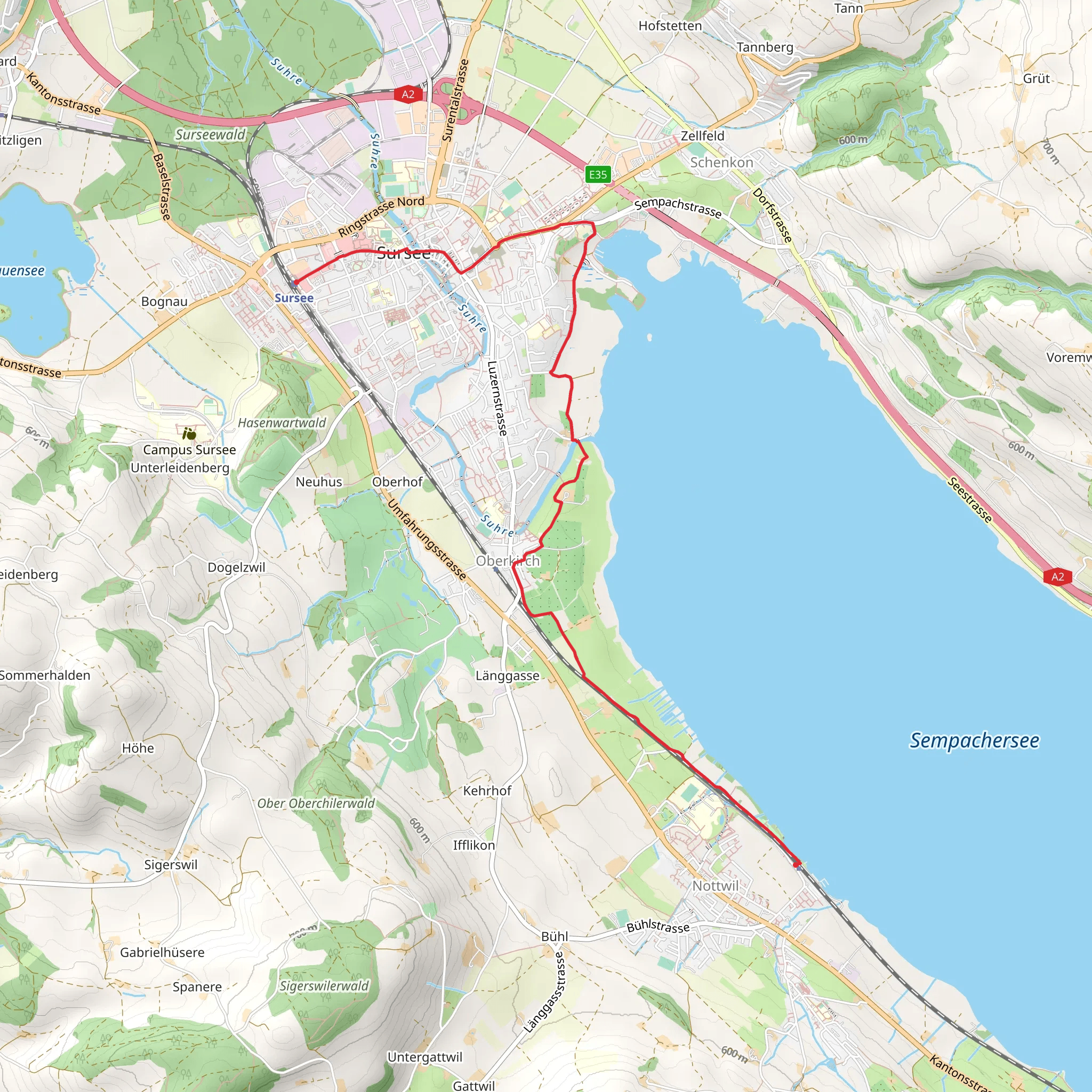 Sempachersee-Moosweg mobile static map