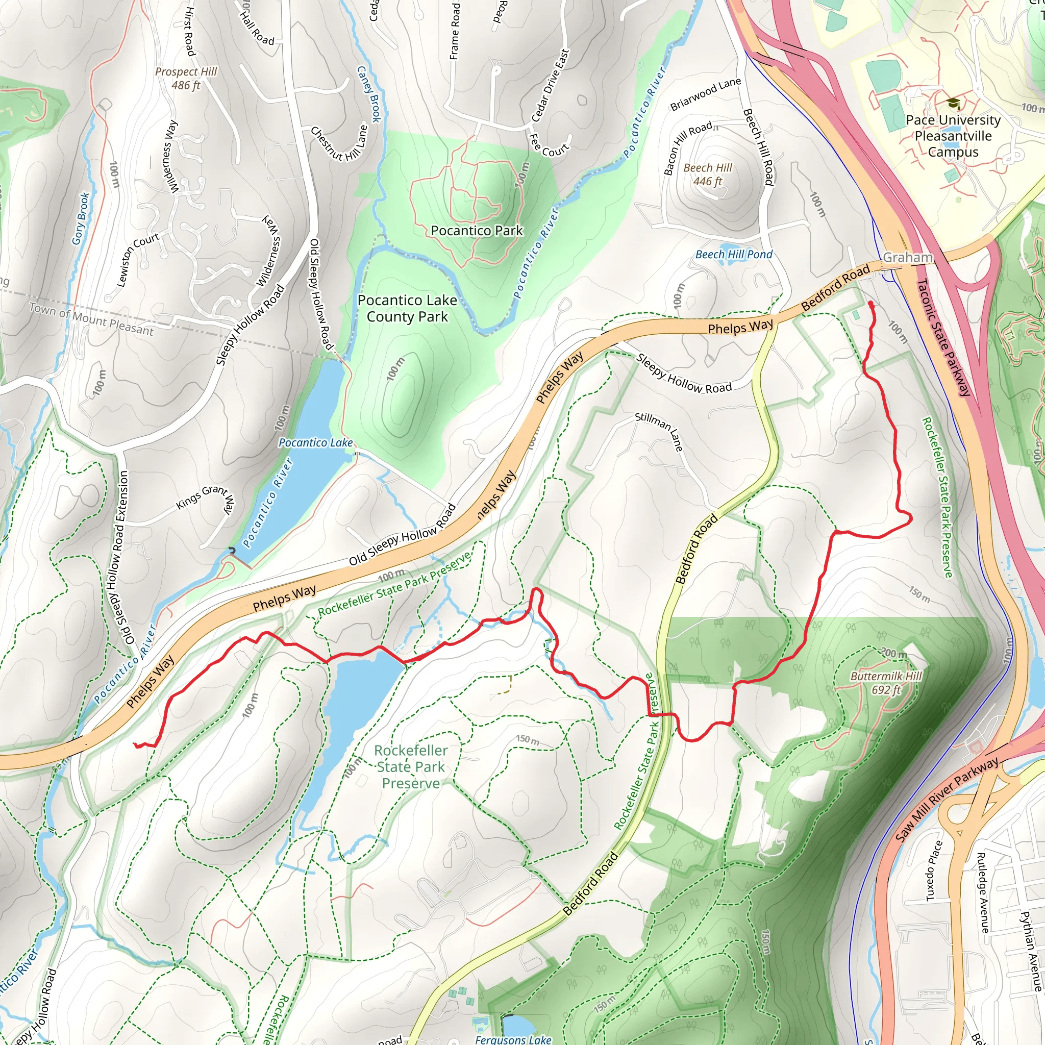 County Lane and Nature's Way Trail via Swan Lake mobile static map