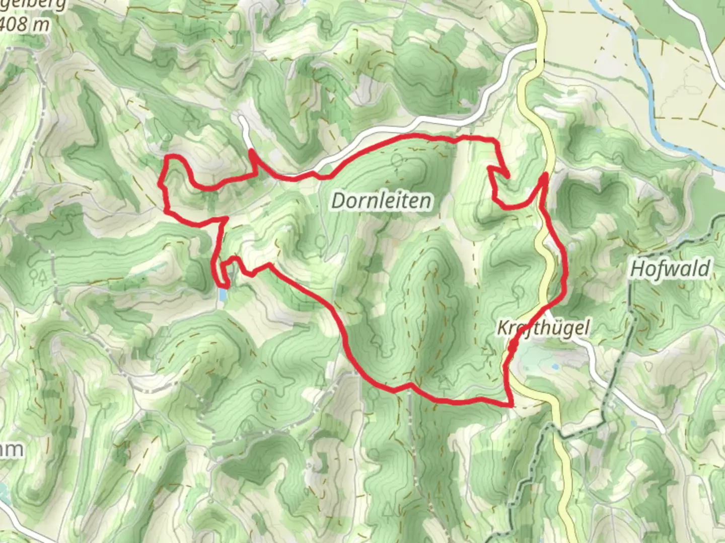 An image depicting the trail Stock & Stein Kurze Variante Wein-Erlebnis-Weg Bad Loipersdorf and its surrounding area.