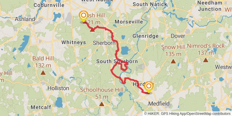 Bay Circuit Trail stage 11 Map