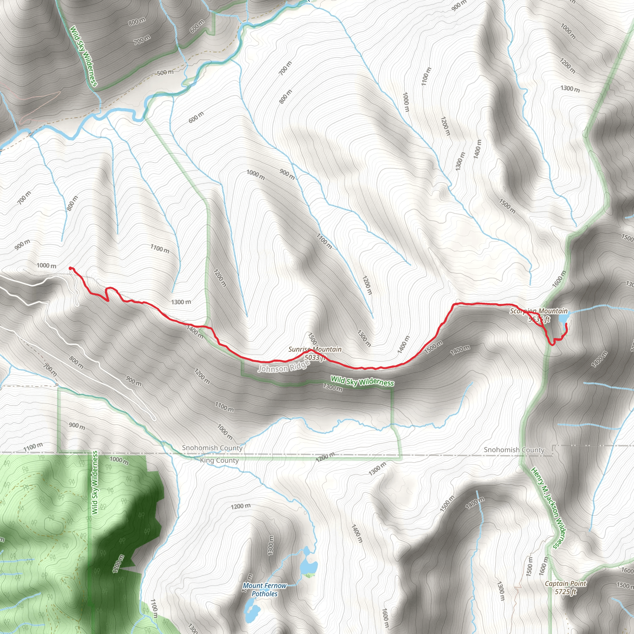 Joan Lake, Scorpion Mountain and Sunrise Mountain mobile static map
