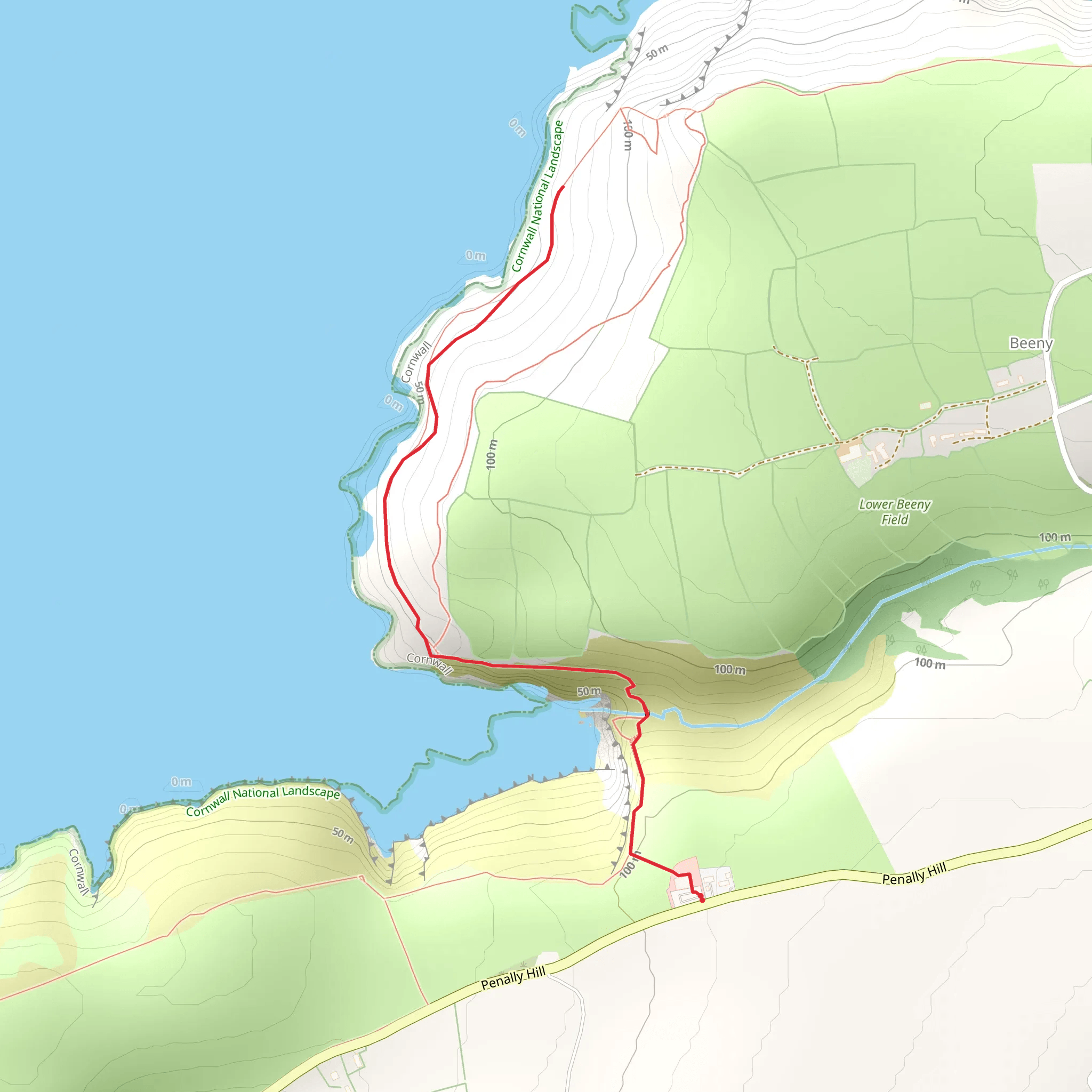 Boscastle Farm Shop - Beeny Cliff mobile static map